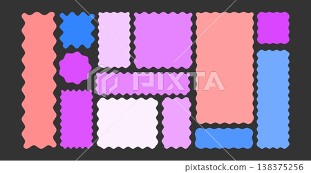 Wavy organic rectangle Set modern brutalism frames Wavy jagged edge frames Geometric zig zag stickers Abstract doodle liquid shapes Wavy organic rectangle Set modern brutalism frames Wavy jagged edge frames Geometric zig zag stickers Abstract doodle liquid shapes 138375256