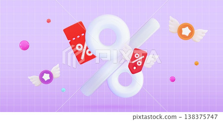 3d low price Loyalty program, discount coupon, sales with an excellent offer Special promotion, advertising Flying balls Holiday sale 3d low price Loyalty program, discount coupon, sales with an excellent offer Special promotion, advertising Flying balls Holiday sale 138375747