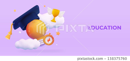 3D light bulb isolated Education Knowledge creates ideas conceptual design in cartoon style Business success Strategy 3D light bulb isolated Education Knowledge creates ideas conceptual design in cartoon style Business success Strategy 138375760