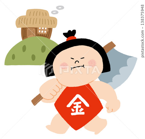 金太郎扛著一把斧頭 金太郎扛著一把斧頭 138375948