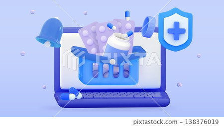 3d online pharmacy Medical drug store online Buy medical pills shopping concept Prescription bottle pad pills 3d online pharmacy Medical drug store online Buy medical pills shopping concept Prescription bottle pad pills 138376019