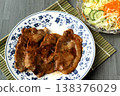 Delicious ginger pork 138376029
