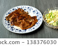 Delicious ginger pork 138376030