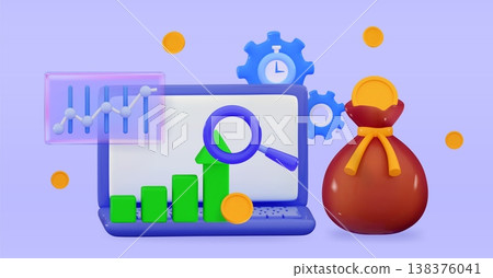 3D stock trading graph Sell and buy money cash and exchange with finance business concept Earning investment Take profit 138376041