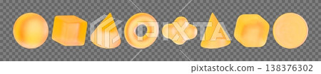 3D Set yellow liquid holographic abstrac shape in different forms Circle, square, sphere, torus, triangle 3D Set yellow liquid holographic abstrac shape in different forms Circle, square, sphere, torus, triangle 138376302