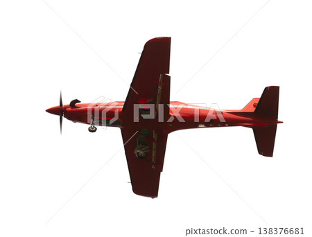 Single-engine turboprop aircraft isolated on white background Single-engine turboprop aircraft isolated on white background 138376681