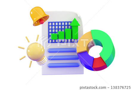 Compliance Report Minimal three-dimensional 3D render illustration 138376725