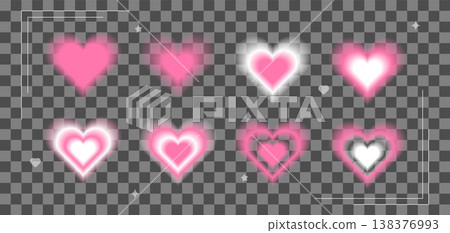 Y2k Valentine day gradient card Blurry heart aura aesthetic element with linear form Trendy girly retro groovy style Y2k Valentine day gradient card Blurry heart aura aesthetic element with linear form Trendy girly retro groovy style 138376993