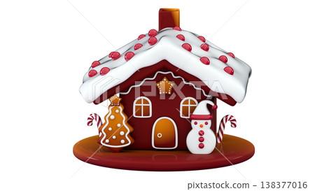 3d Christmas gingerbread house Cookies and candy Merry Christmas and Happy New Year Holiday Xmas 3d Christmas gingerbread house Cookies and candy Merry Christmas and Happy New Year Holiday Xmas 138377016