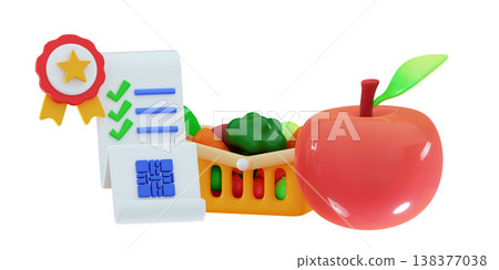 3d Quality control and product satisfaction research check HACCP Hazard Analysis Critical Control Business iso 138377038
