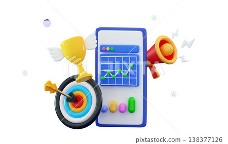 3d hitting dart target Trading graph Business start-up concept 3d hitting dart target Trading graph Business start-up concept 138377126