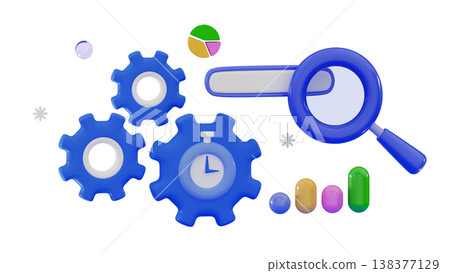 3d Seo keyword ranking Research concept Professional SEO service 138377129