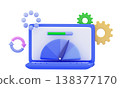3d System update Upgrading concept Progress bar Website loading optimization 138377170