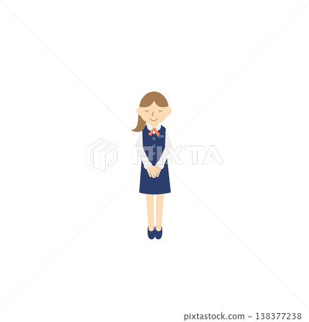 女員工鞠躬 女員工鞠躬 138377238