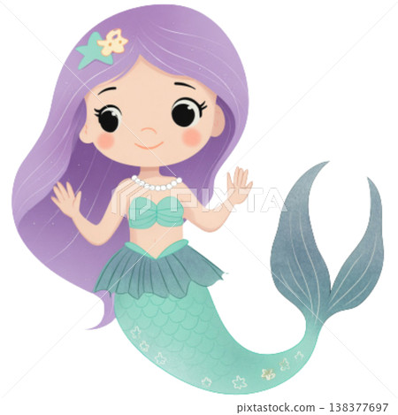 cute mermaid 138377697