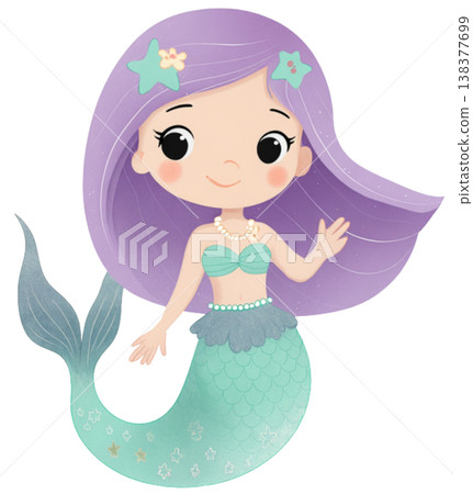 cute mermaid 138377699