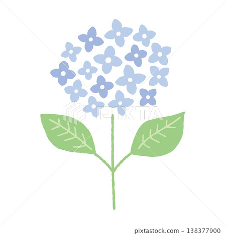 手繪繡球花插圖（無輪廓線） 138377900