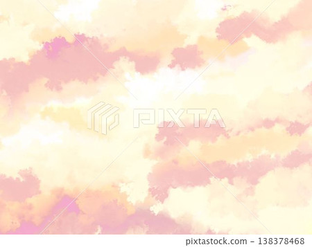 日落水彩背景 138378468