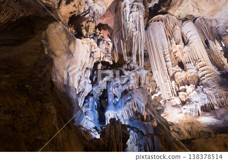 Image of dark cave of Demons in Southern France 138378514