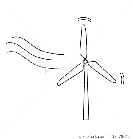 簡易手繪風力渦輪機 簡易手繪風力渦輪機 138378642