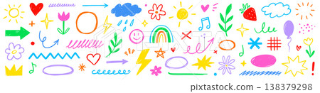 Crayon line icon pastel set. Crayon line icon hand drawn pencil pastel color brush chalk scribble texture. Cute kid children rainbow heart star sun cloud flower baby smile. Vector Crayon line icon pastel set. Crayon line icon hand drawn pencil pastel color brush chalk scribble texture. Cute kid children rainbow heart star sun cloud flower baby smile. Vector 138379298
