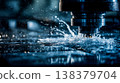A dynamic industrial scene resulting from the fusion of high-precision machining and cutting-edge technology. 138379704