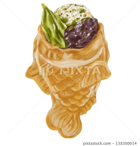Taiyaki Japanese Dessert Illustration Taiyaki Japanese Dessert Illustration 138380014