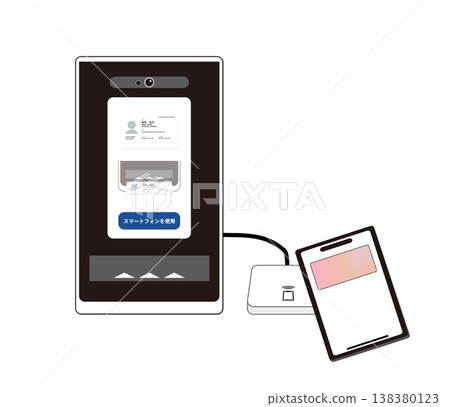 圖示說明如何在就醫時使用智慧型手機上的「我的號碼」健康保險卡。 138380123