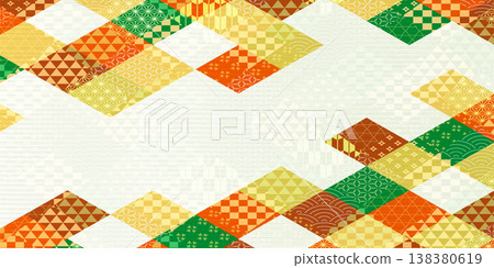 Japanese-style geometric pattern background design Japanese-style geometric pattern background design 138380619