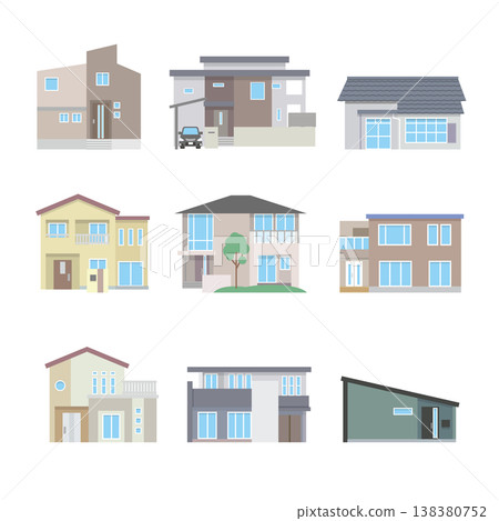 獨立式住宅的插圖 138380752