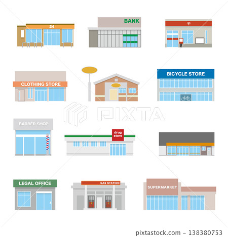 街邊商店插畫集 街邊商店插畫集 138380753