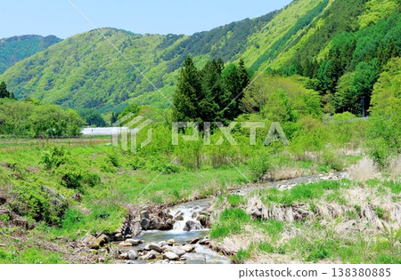 Rural landscape of Nagawa Town; Landscape of Shinshu; Nature of Shinshu Rural landscape of Nagawa Town; Landscape of Shinshu; Nature of Shinshu 138380885