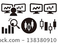 Stock price charts and simple icon set for investors 138380910