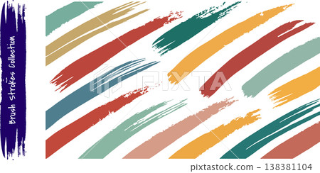Brush strokes collection, Ink splatters, grungy painted lines, artistic design elements Brush strokes collection, Ink splatters, grungy painted lines, artistic design elements 138381104
