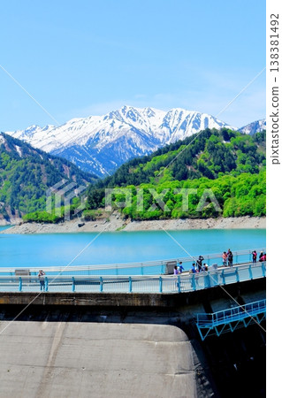 五月的黑部水壩；信州的自然風光；信州的景色；信州的風景 138381492