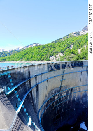 Kurobe Dam in May; Nature of Shinshu; Landscape of Shinshu; Scenery of Shinshu 138381497