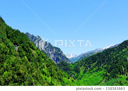 五月的黑部水壩;信州的自然風光;信州的景色;信州的風景 五月的黑部水壩;信州的自然風光;信州的景色;信州的風景 138381663