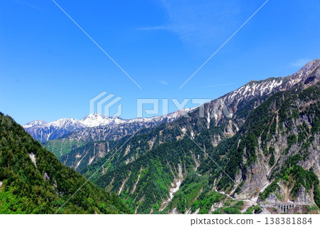 五月的黑部水壩；信州的自然風光；信州的景色；信州的風景 138381884