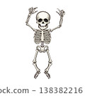A dynamic skeleton, a cute illustration of a skeleton 138382216