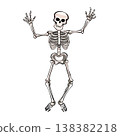 A dynamic skeleton, a cute illustration of a skeleton 138382218