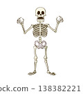A dynamic skeleton, a cute illustration of a skeleton 138382221