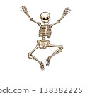 A dynamic skeleton, a cute illustration of a skeleton 138382225