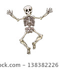 A dynamic skeleton, a cute illustration of a skeleton 138382226