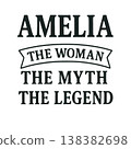 Amelia The Woman, The Myth, The Legend - Design for T-Shirts, Mugs, and Gifts 138382698