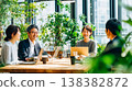 Relaxed business collaboration in a space surrounded by nature 138382872