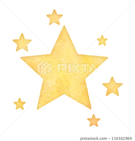 Star illustration watercolor painting 9 Star illustration watercolor painting 9 138382969