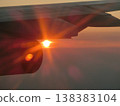 sun seen from an airplane 138383104