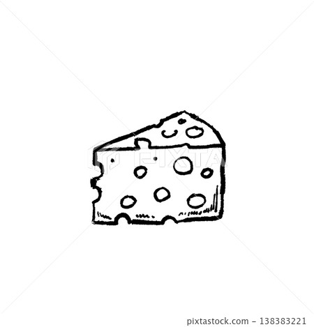 Cheese slice doodle, hand drawn dairy food sketch, ink doodle cheese piece isolated. Swiss organic product art, snack kitchen decor, cheddar gourmet piece line print. Cheese slice art. Cheese slice doodle, hand drawn dairy food sketch, ink doodle cheese piece isolated. Swiss organic product art, snack kitchen decor, cheddar gourmet piece line print. Cheese slice art. 138383221