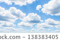 Beautiful fluffy white clouds clear blue sky background sunny day weather natural landscape tranquil peaceful heaven freedom environment climate nature background 138383405