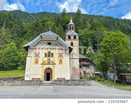 Baroque mountain church of Notre Dame de la Gorge, France 138383667